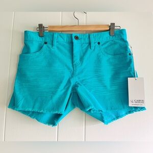 NWT Carve Designs Women’s cotton shorts, size 6 aqua